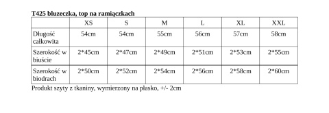 Bluzeczka na ramiączkach T425 Bluzeczka na ramiączkach T425