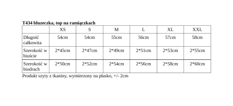 Bluzeczka na ramiączkach T434 Bluzeczka na ramiączkach T434