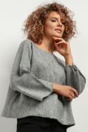 Sweter One Size T418 szarość