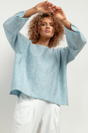 Sweter One Size T418 błękit